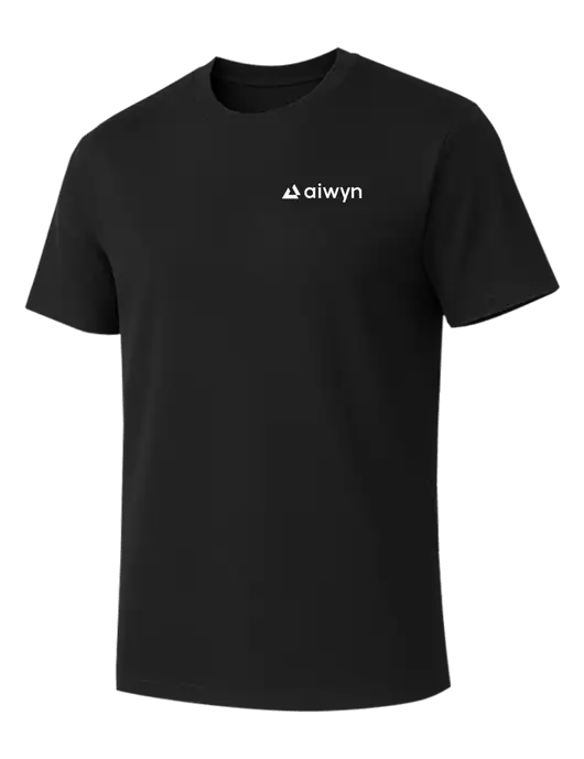 Allmade Deep Black Organic Cotton Tee w/Aiwyn Logo