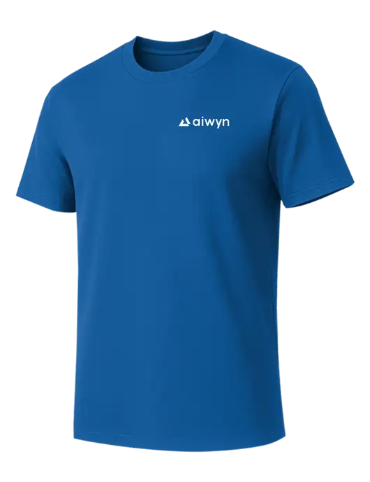Allmade Royal Blue Organic Cotton Tee w/Aiwyn Logo