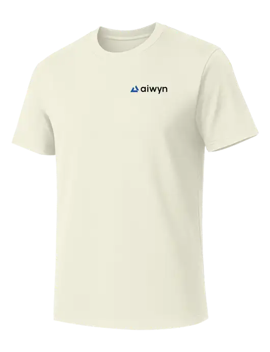 Allmade White Sand Organic Cotton Tee w/Aiwyn Logo
