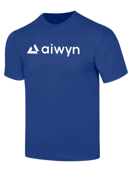 Simply Soft Dark Royal 4.5oz  Poly/Combed Ring Spun Cotton T-Shirt w/Aiwyn Logo