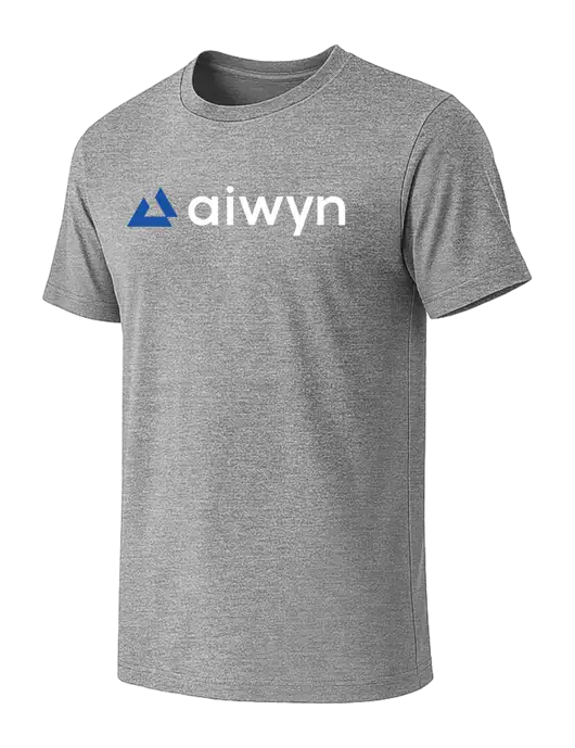 BELLA+CANVAS Heather Grey CVC Short Sleeve Tee w/Aiwyn Logo