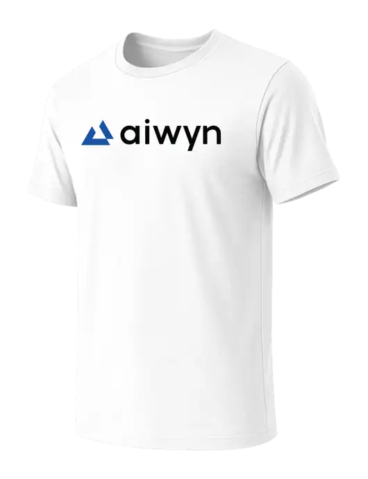 BELLA+CANVAS White Blend CVC Short Sleeve Tee w/Aiwyn Logo