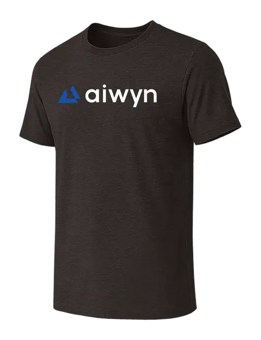 BELLA+CANVAS Dark Grey Heather CVC Short Sleeve Tee w/Aiwyn Logo