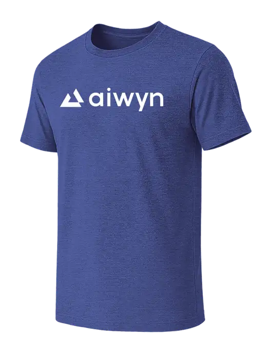 BELLA+CANVAS Heather Royal CVC Short Sleeve Tee w/Aiwyn Logo