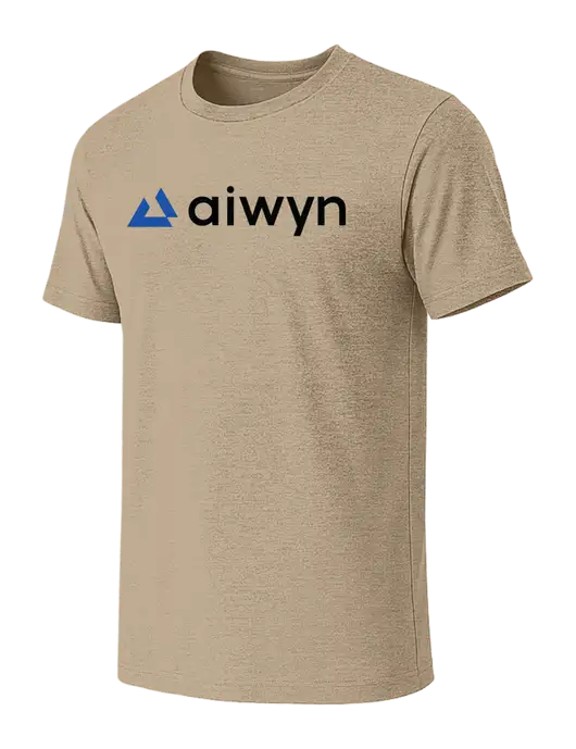 BELLA+CANVAS Heather Tan CVC Short Sleeve Tee w/Aiwyn Logo