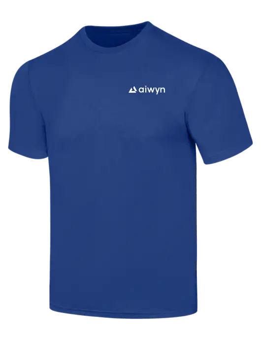 Simply Soft Dark Royal 4.5oz  Poly/Combed Ring Spun Cotton T-Shirt w/Aiwyn Logo