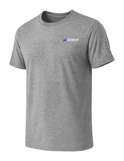 BELLA+CANVAS Heather Grey CVC Short Sleeve Tee w/Aiwyn Logo