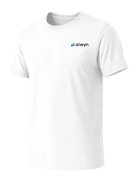 BELLA+CANVAS White Blend CVC Short Sleeve Tee w/Aiwyn Logo