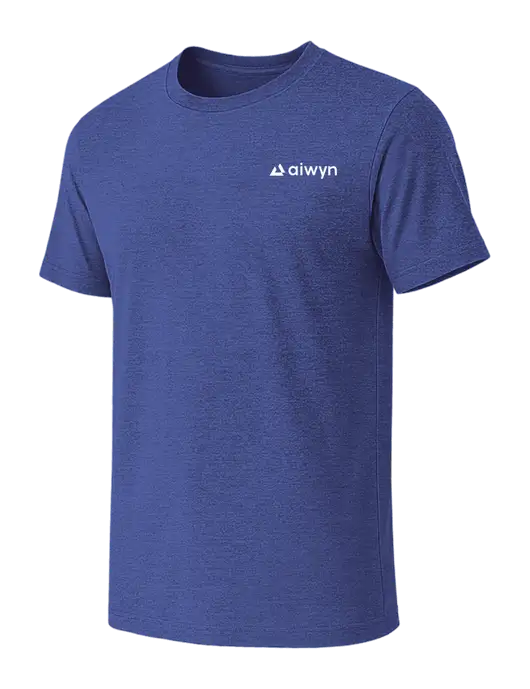 BELLA+CANVAS Heather Royal CVC Short Sleeve Tee w/Aiwyn Logo