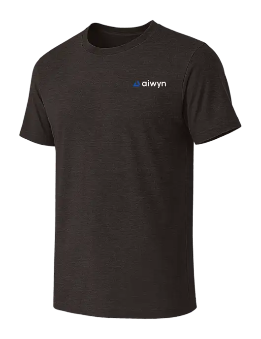 BELLA+CANVAS Dark Grey Heather CVC Short Sleeve Tee w/Aiwyn Logo