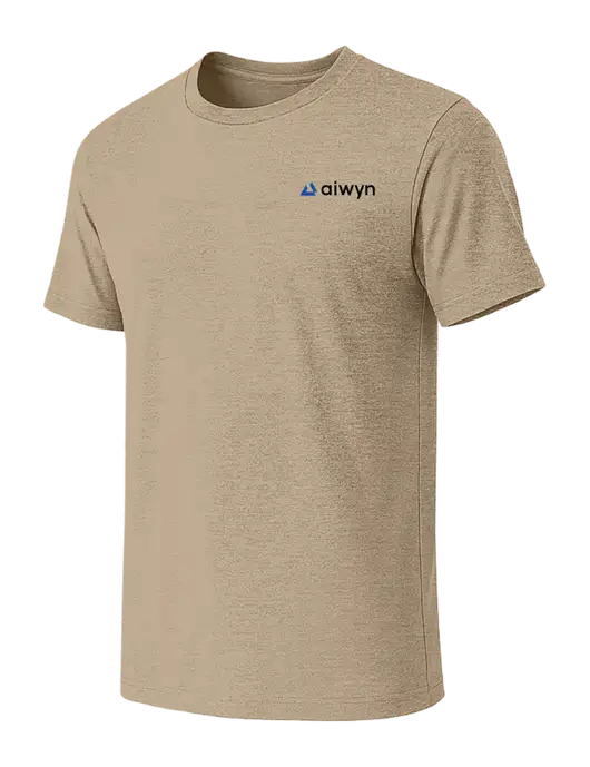 BELLA+CANVAS Heather Tan CVC Short Sleeve Tee w/Aiwyn Logo