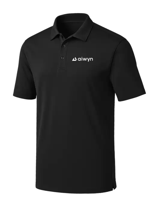 Black Silk Touch Performance Polo w/Aiwyn Logo