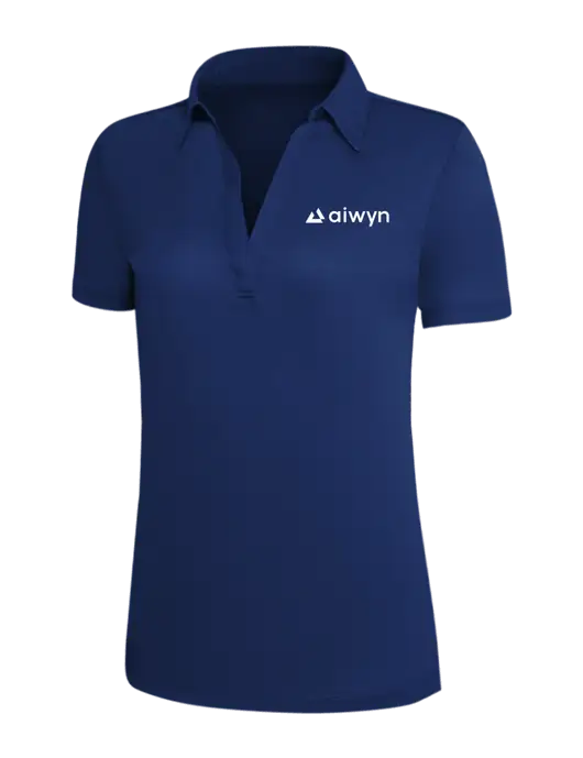 Dark Royal Silk Touch Womens Performance Polo w/Aiwyn Logo