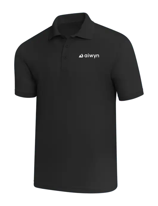 Black PosiCharge RacerMesh Polo w/Aiwyn Logo