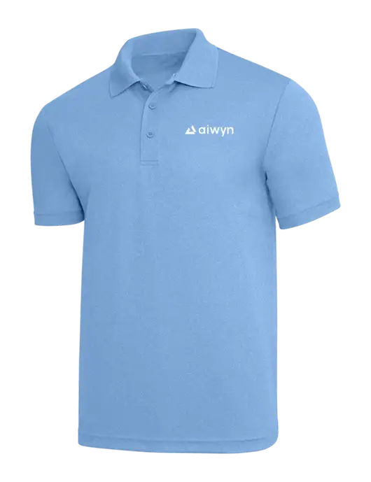 Light Royal Heather PosiCharge RacerMesh Polo w/Aiwyn Logo
