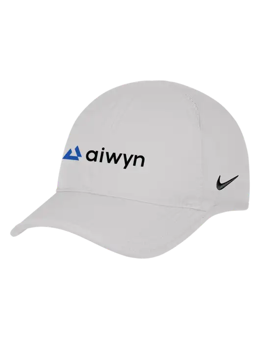 Nike White Featherlight Cap w/Aiwyn Logo