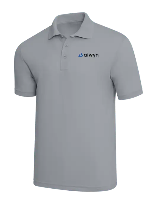Light Grey PosiCharge RacerMesh Polo w/Aiwyn Logo
