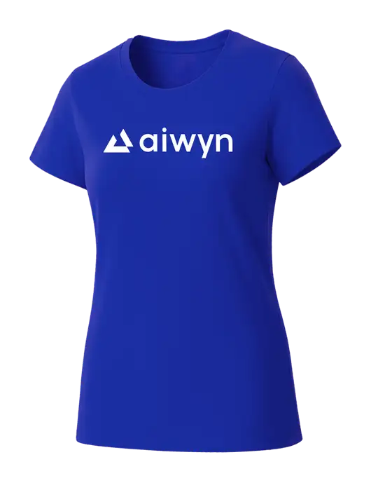 Womens Seriously Soft Royal T-Shirt w/Aiwyn Logo