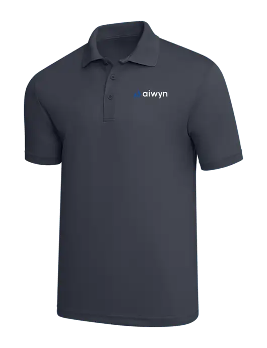 Dark Grey PosiCharge RacerMesh Polo w/Aiwyn Logo