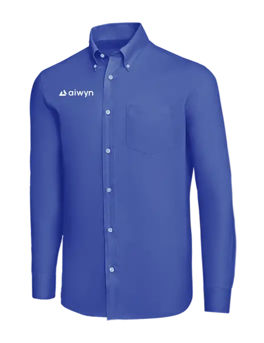 Brooks Brothers Dark Royal Wrinkle-Free Stretch Nailhead Shirt w/Aiwyn Logo