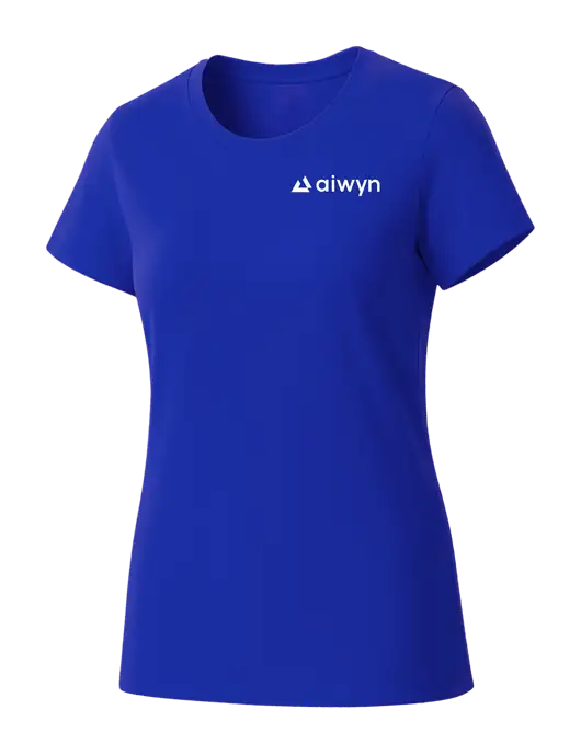 Womens Seriously Soft Royal T-Shirt w/Aiwyn Logo
