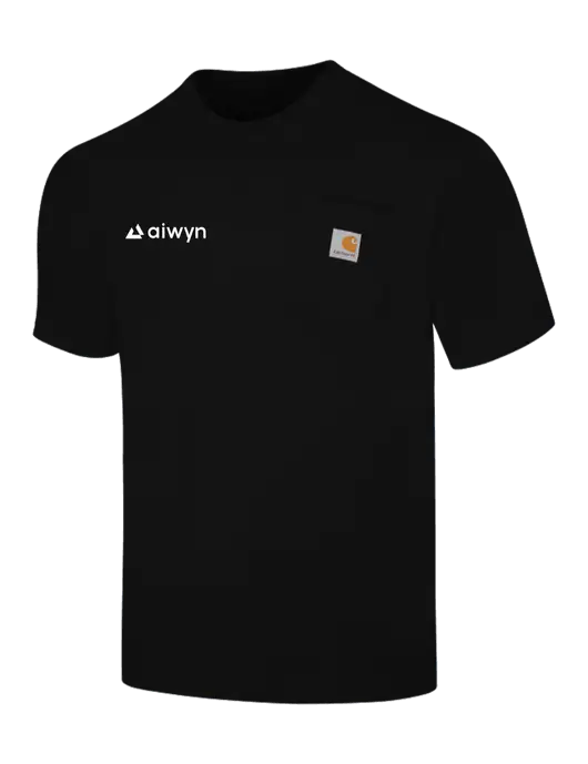 Carhartt Workwear Black Pocket Short Sleeve T-Shirt w/Aiwyn Logo