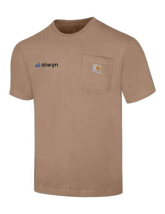 Carhartt Workwear Dark Tan Pocket Short Sleeve T-Shirt w/Aiwyn Logo