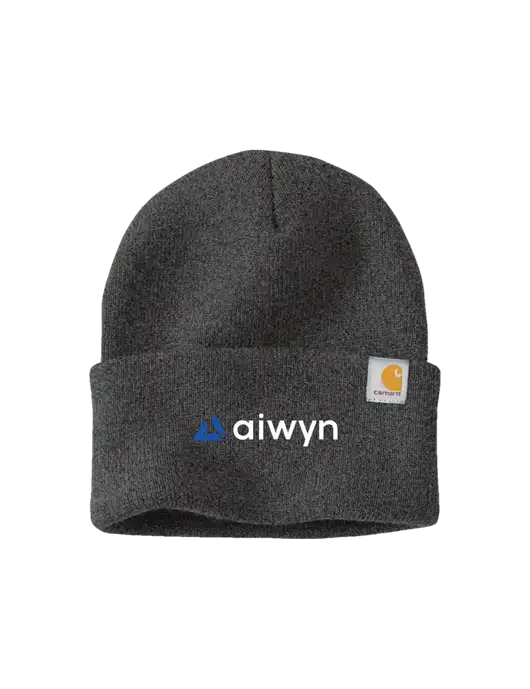 Carhartt Dark Grey Watch Cap 2.0 w/Aiwyn Logo