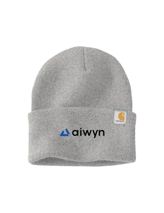 Carhartt Light Grey Heather Watch Cap 2.0 w/Aiwyn Logo