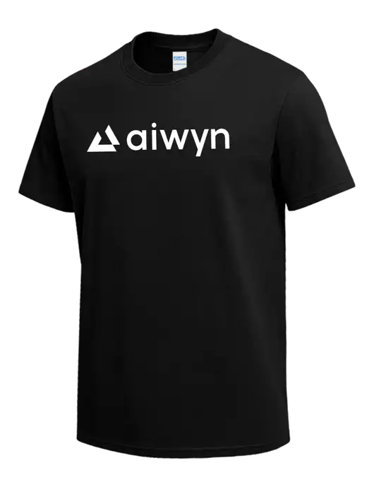 Black Heavyweight 6.1 oz T-Shirt w/Aiwyn Logo