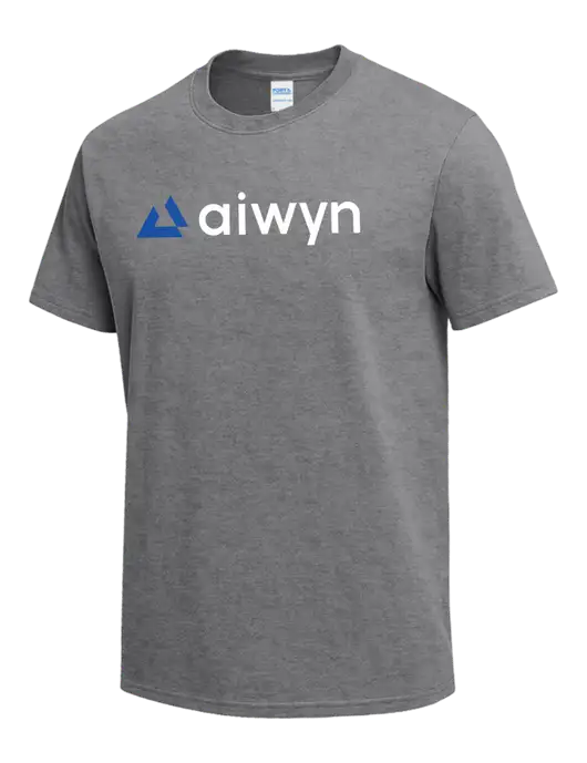 Medium Grey Heather Heavyweight 6.1 oz T-Shirt w/Aiwyn Logo