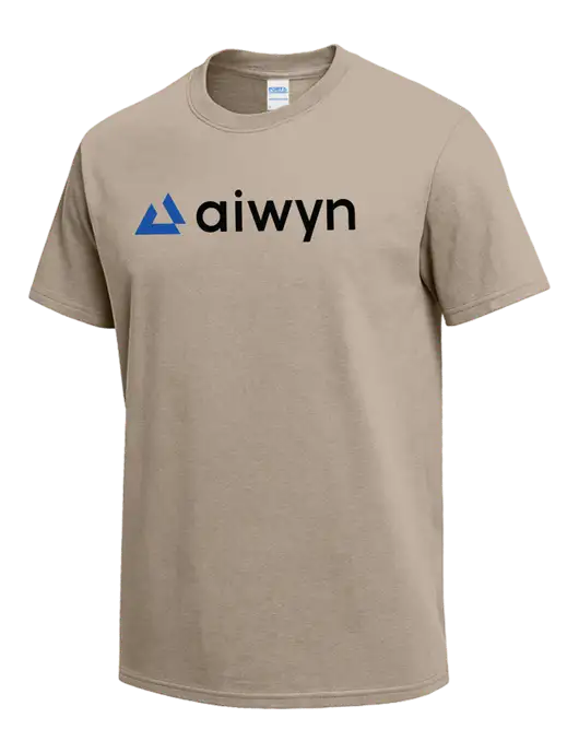 Tan Heavyweight 6.1 oz T-Shirt w/Aiwyn Logo