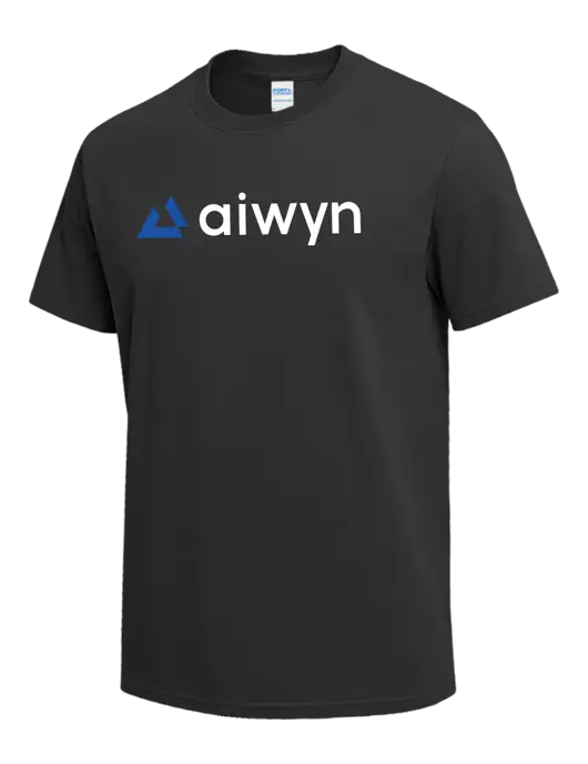 Charcoal Heavyweight 6.1 oz T-Shirt w/Aiwyn Logo