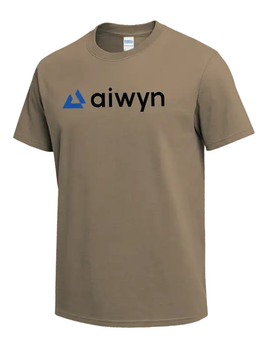 Dark Tan Heavyweight 6.1 oz T-Shirt w/Aiwyn Logo
