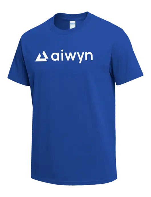 Dark Royal Heavyweight 6.1 oz T-Shirt w/Aiwyn Logo