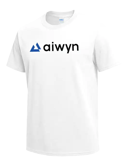 White Heavyweight 6.1 oz T-Shirt w/Aiwyn Logo