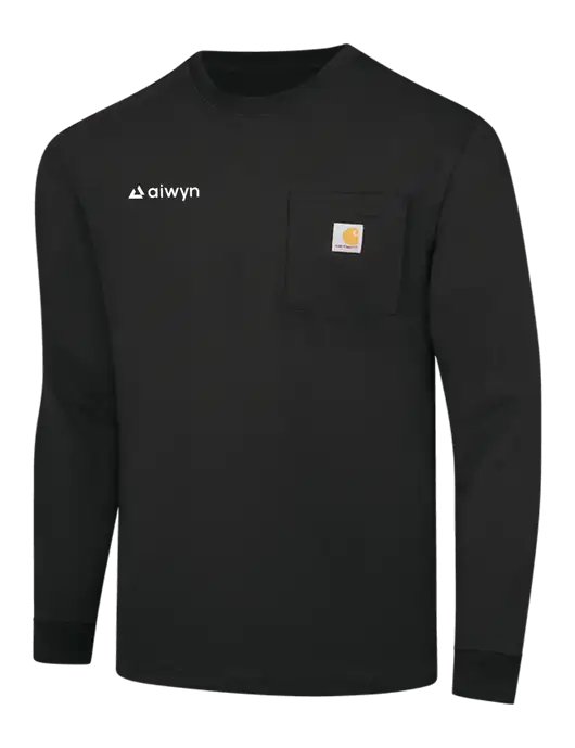 Carhartt Black Workwear Pocket Long Sleeve T-Shirt w/Aiwyn Logo