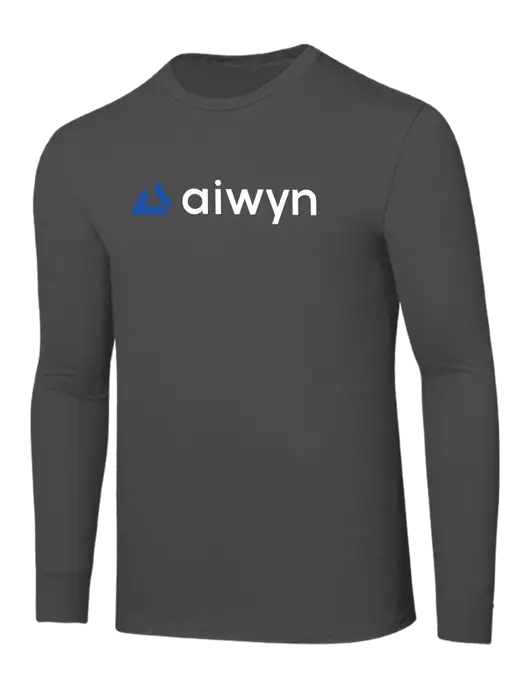 Seriously Soft Dark Grey Long Sleeve T-Shirt w/Aiwyn Logo