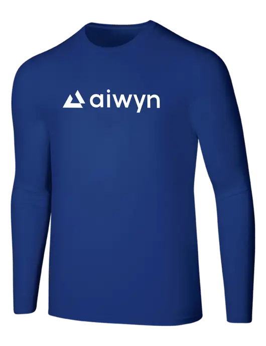 Seriously Soft Dark Royal Long Sleeve T-Shirt w/Aiwyn Logo