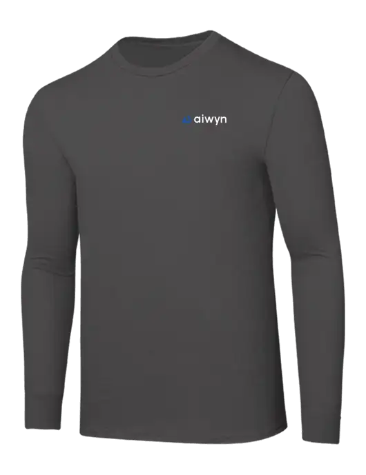 Seriously Soft Dark Grey Long Sleeve T-Shirt w/Aiwyn Logo