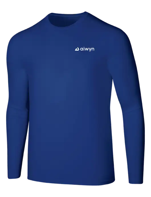 Seriously Soft Dark Royal Long Sleeve T-Shirt w/Aiwyn Logo