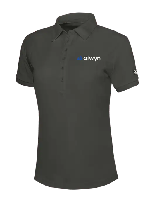 OGIO Womens Dark Grey Jewel Polo w/Aiwyn Logo
